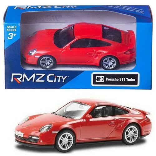 Машинка металлическая Uni-Fortune RMZ City 1:43 Porsche 911 Turbo, без механизмов (цвет красный) машинка металлическая uni fortune rmz city 1 43 porsche 911 turbo без механизмов 2 цвета красный