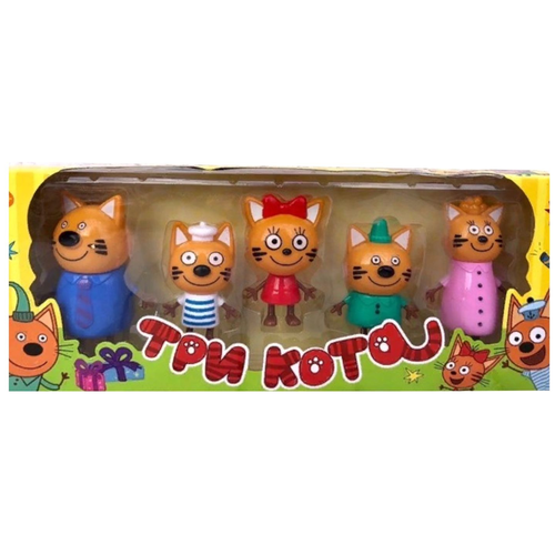 фото Игровой набор три кота ch toys 5 фигурок