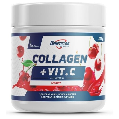 Препарат для укрепления связок и суставов Geneticlab Nutrition Collagen Plus, 225 гр. geneticlab collagen vit c 225 г без вкуса