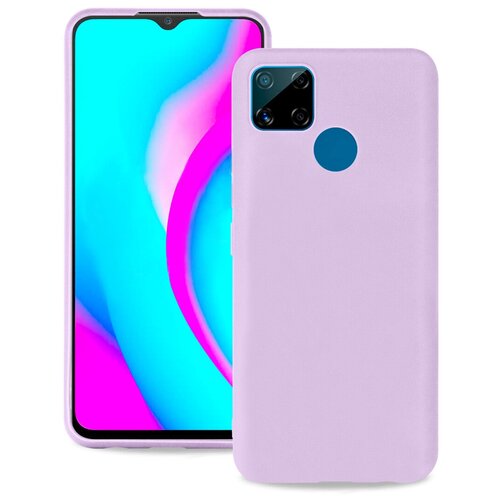 Чехол для Realme C25 (Реалми С25 / Риалми с 25) противоударный матовый, Сиреневый