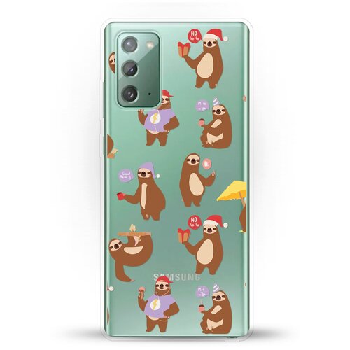 фото Силиконовый чехол узор из ленивцев на samsung galaxy note 20 andy & paul