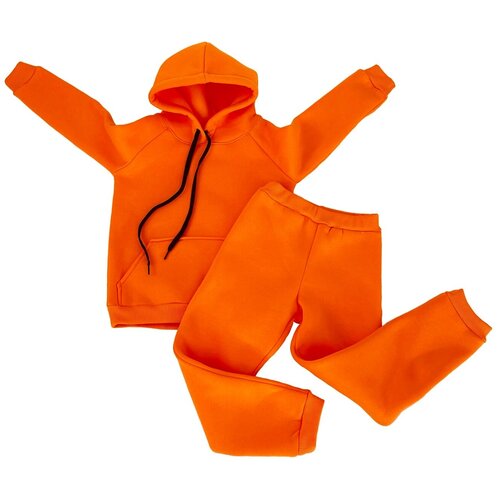 Костюм Стеша детский, худи и брюки, размер 28 (98-104), оранжевый