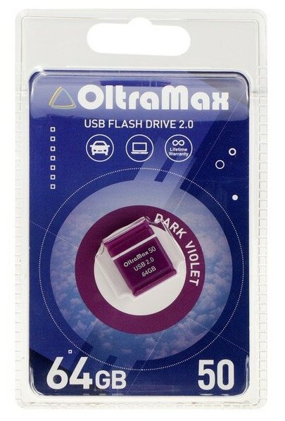 OltraMax Флешка OltraMax 50, 32 Гб, USB2.0, чт до 15 Мб/с, зап до 8 Мб/с, красная