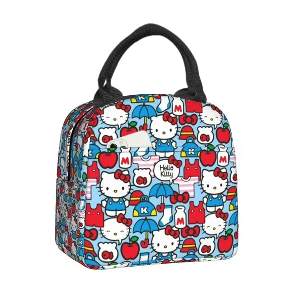 Сумка для ланча Hello Kitty, термоизолированная, полиэстер + алюминиевая фольга, 20x21x11.5 см, 100 г