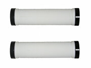 Vinca Sport ручки руля (грипсы) H-G 119, с металлическими зажимами (129 мм) белый, зажим черный
