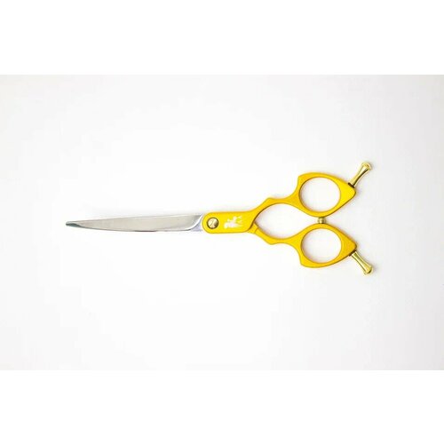Ножницы TAA для груминга 6.5 SCW65 изогнутые, желтые , ножницы для стрижки животных