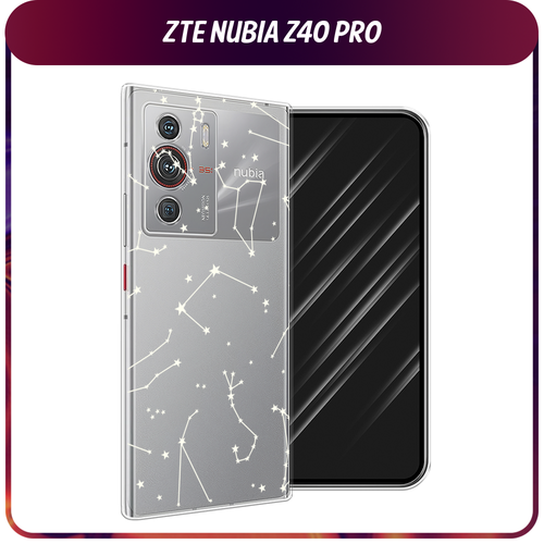 Силиконовый чехол на ZTE Nubia Z40 Pro / ЗТЕ Нубиа Z40 Про Созвездия, прозрачный силиконовый чехол на zte nubia z40 pro зте нубиа z40 про медведь