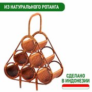 Держатель для бутылок Patioli (Бутылочница) цвет коньяк