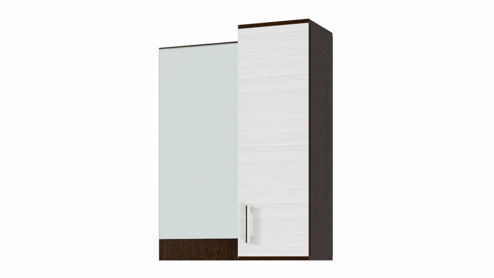 фото Полка НИКА ВЗ910 Венге/Лоредо с зеркалом , полками, для прихожей 800х917х194, ЭРА