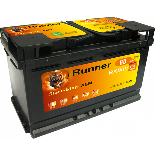 Runner AGM 80 Ah 800A RK800 ОП (315х175х190) L4 315x175x190