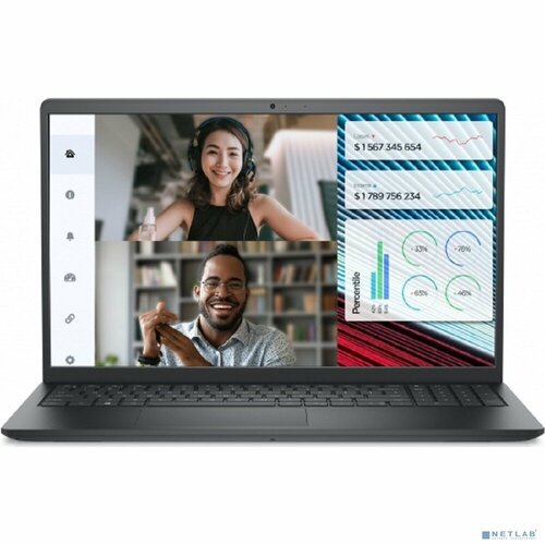 DELL Ноутбук DELL Vostro 3520 3520-3850 black 156 FHD i3-1215U8Gb512Gb SSDRJ45DOS 6172400₽