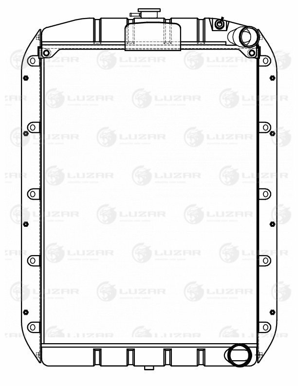 Радиатор охлаждения Урал 4320-70/55571-70 (LRc 1236)