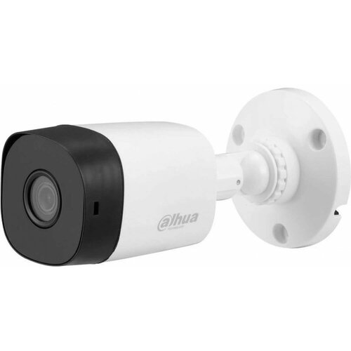 DAHUA DH-HAC-B1A51P-0280B-S2 Уличная цилиндрическая HDCVI-видеокамера 5Мп, 1/2.7” CMOS, объектив 2.8мм, ИК 20м, IP67, корпус: пластик камера dahua dh hac hfw1200tp 0360b 3 6mm 1 2 7 цветная уличная цилиндрическая ик подсветка фиксированный объектив