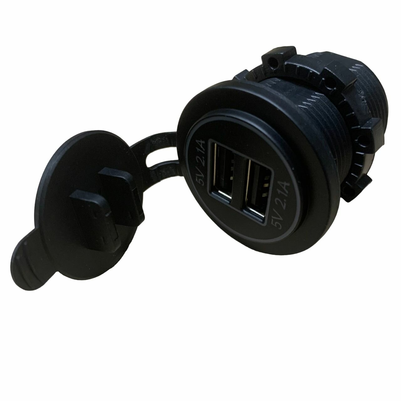 Автомобильное зарядное устройство в прикуриватель с разъёмом USB / Розетка с подсветкой в автомобиль (Белая)