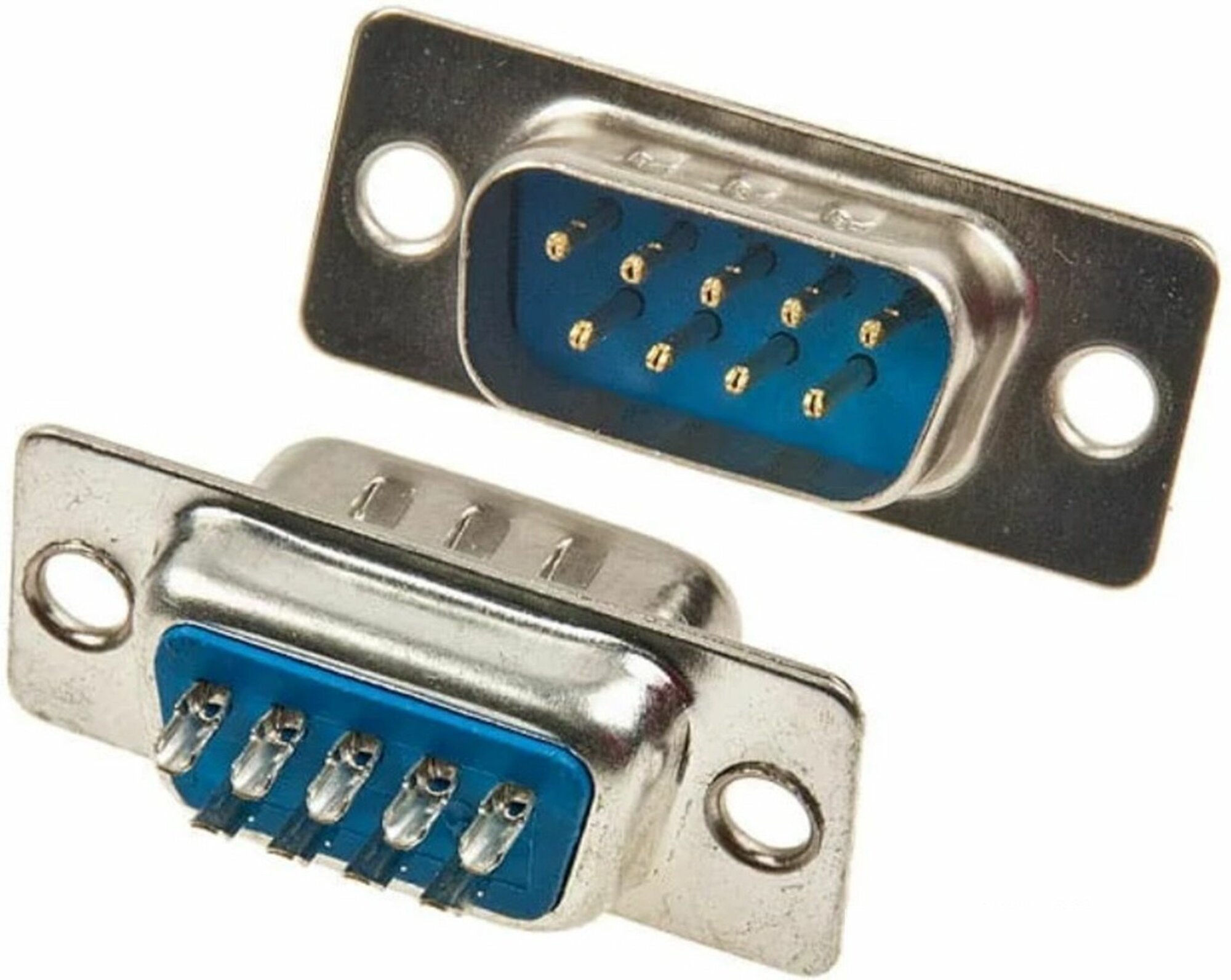 15 шт. / Штекер 9 pin на кабель (пайка) , DB-9M