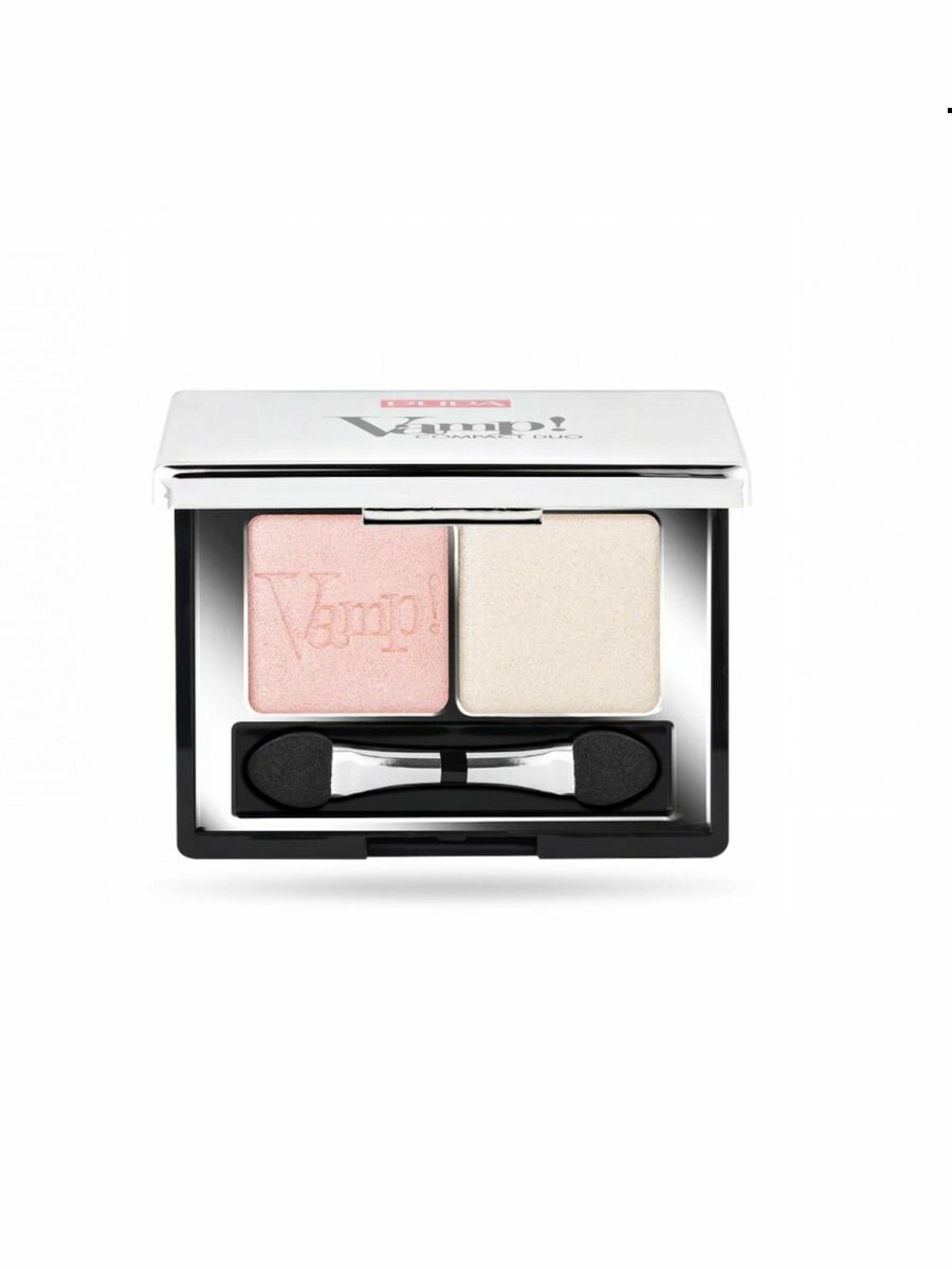 Компактные тени Vamp Compact Duo тон 003 Нежный лиловый 2