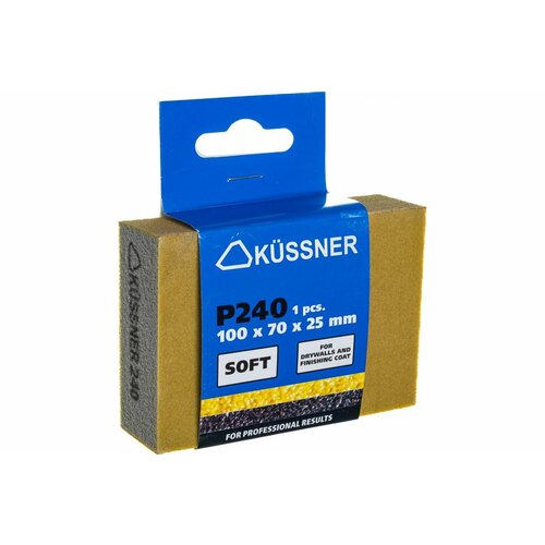 KUSSNER Брусок шлифовальный Р240 Soft, 100 x 70 x 25 мм 1000-230240