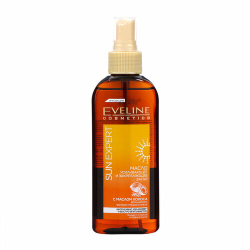Масло усиливающее и закрепляющее загар Eveline с маслом кокоса 150 мл 997₽
