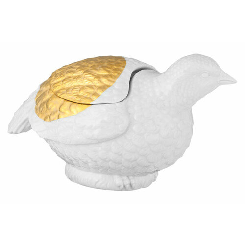 Фигурка Meissen Перепелка h105 см фарфор белая с золотистым 148300₽