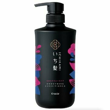 KRACIE Ichikami Smooth Care Conditioner Кондиционер для поврежденных волос, разглаживающий, с ароматом цветущей горной вишни, помпа 480 г