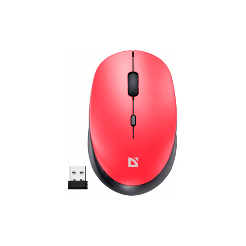 Defender Оптическая мышь Defender Auris MB-027 52026 беспров 3кнскр бесшумное нажатие красный USB ret 43600₽
