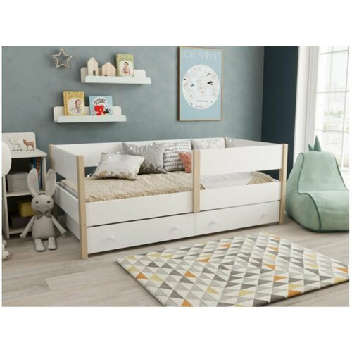 Кровать детская с бортиками 16080 односпальная подростковая без ящиков Софа Тахта 7200₽