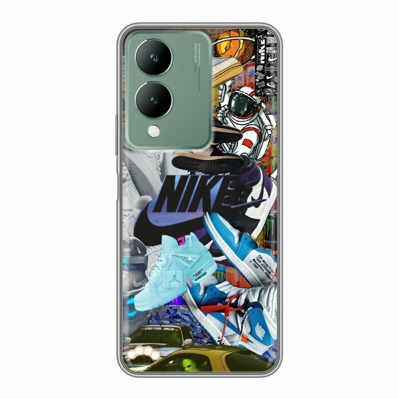 Дизайнерский силиконовый чехол для Виво У17с / Vivo Y17s Nike Найк