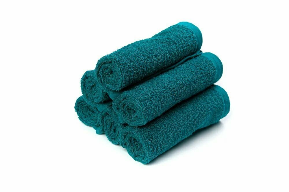 фото Салфетка махровая 30х30 (20 шт.) Салфетка цвета Тёмно-зелёный для рук, для лица, для кормления, для сервировки стола.