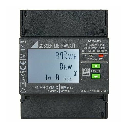 Счетчик электроэнергии 5(80)А, 4 провода EM2289 #U2289-V017 – Gossen Metrawatt – U2289-V017 – 4012932130621