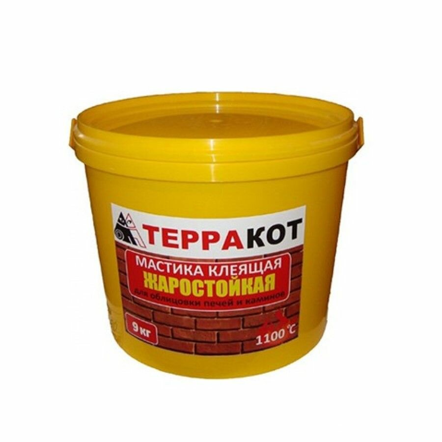фото Мастика жаростойкая универсальная Терракот, 9 кг