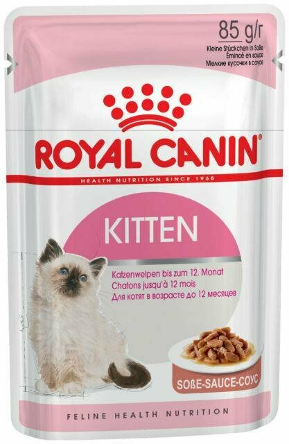 Влажный корм для котят Royal Canin Instinctive, с мясным ассорти (кусочки в соусе) 85г