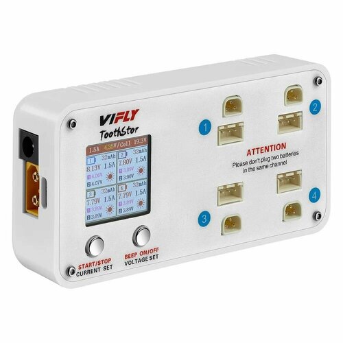 Зарядное устройство VIFLY toothStor 4 порта для 2S Lipo для FPV дронов вупов whoop