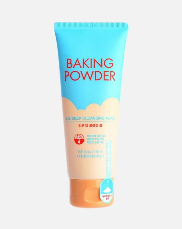 Etude House Пенка с содой для удаления ВВ-крема Baking Powder BB Deep Cleansing Foam, 160 мл