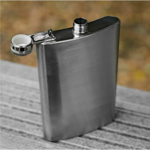 Фляга нержавеющая сталь, для воды/алкоголя, герметичная крышка