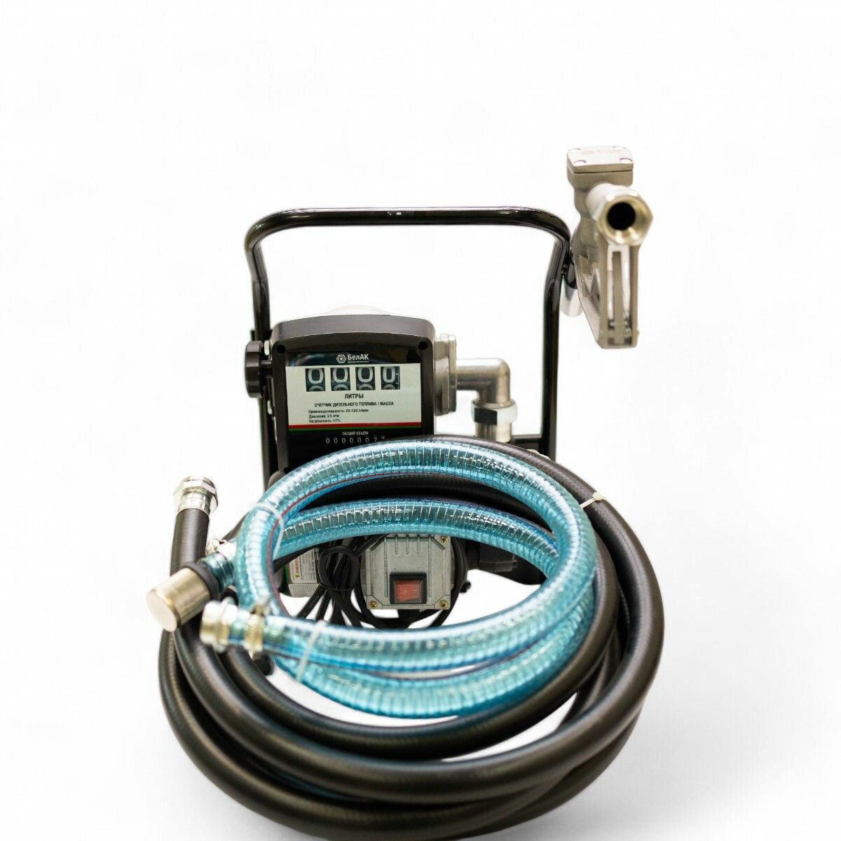 Станция для перекачки топлива "Арес комплекс-К" со счетчиком (220V, 60л/мин) [БАК.12067] БелАК - фото №4