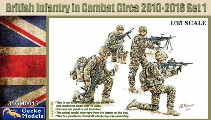 35GM0015 Сборная модель Британская пехота в бою около 2010-2016, набор 1 - 1/35