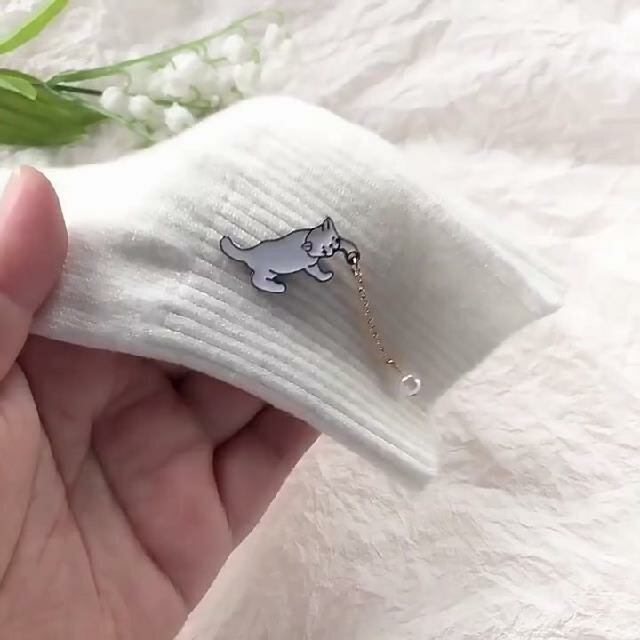 Брошь, жемчуг имитация, 1 шт., белый, золотой — фото 1