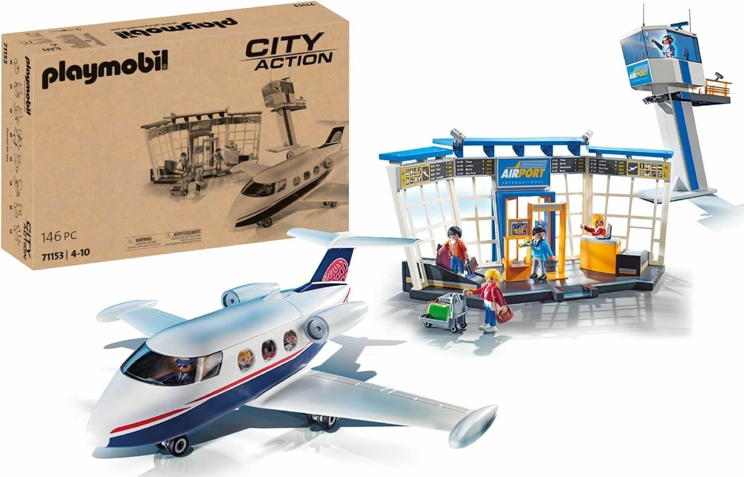 Игровой набор Playmobil 71153 City Action Аэропорт с самолетом