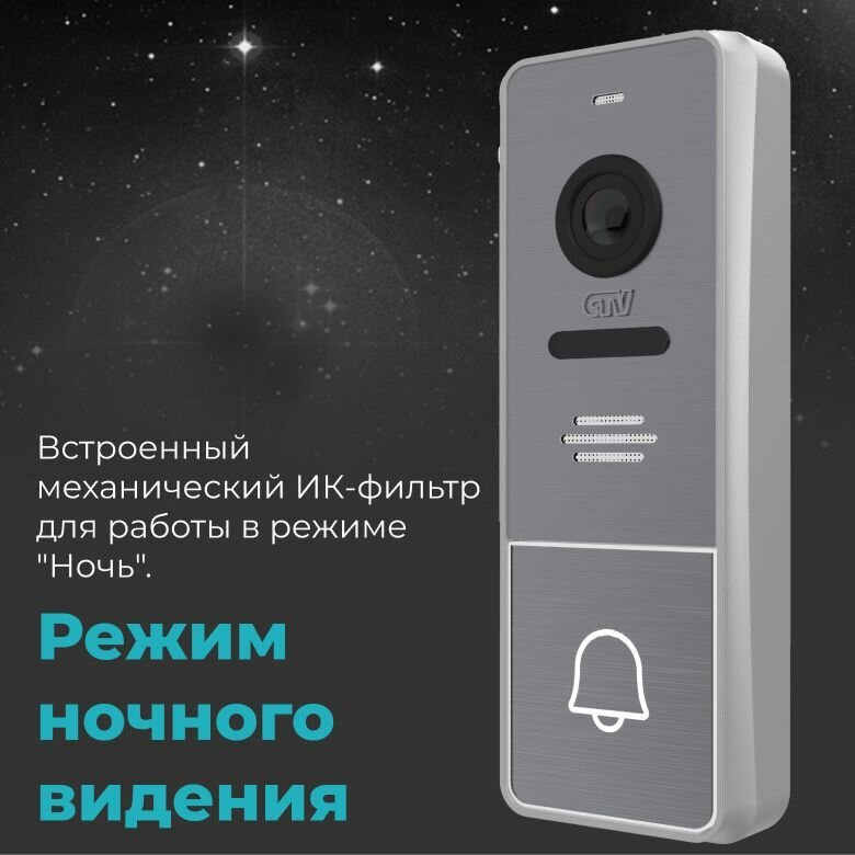 Вызывная панель видеодомофона CTV-D4005S Signal для улицы, графит — фото 1