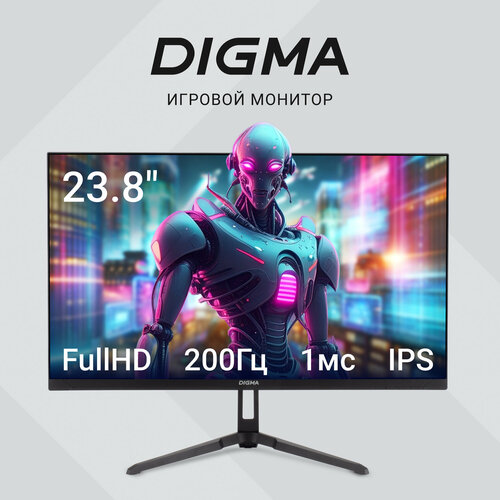 Монитор 238 Digma Overdrive 24P410F 1920х1080 200 Гц IPS черный dm24sg03 14714₽