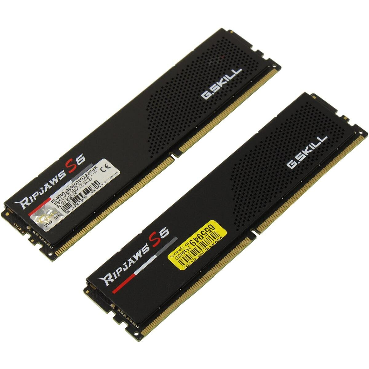Модуль памяти DDR5 64GB (2*32GB) G.Skill RIPJAWS S5 PC5-48000 6000MHz CL30 1.4V радиатор black - фото №2