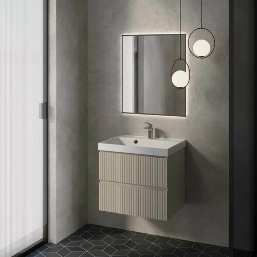 Изображение товара Тумба под раковину для ванной AQUAme S1 60 бежевая