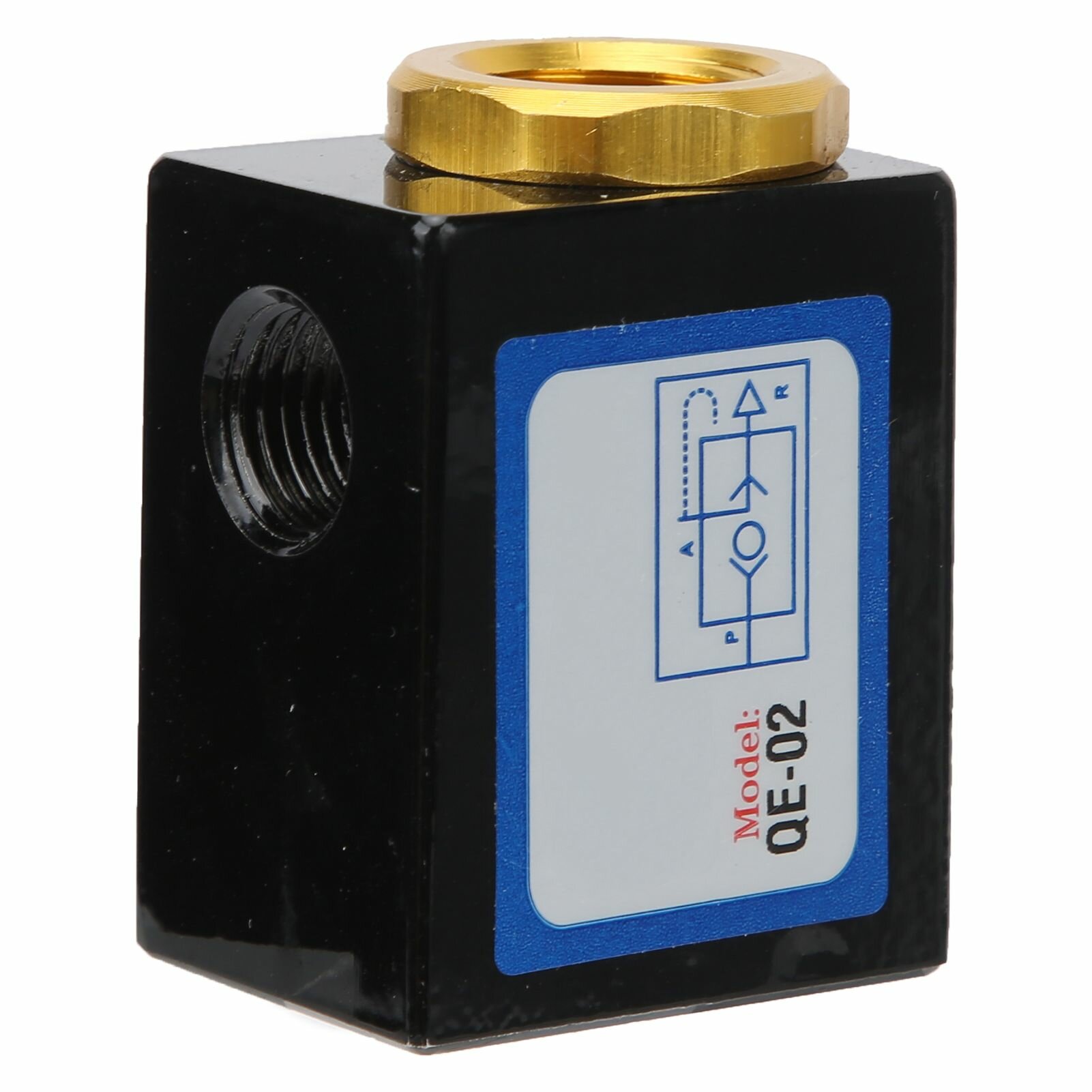 Изображение QE 02 Быстрый выпускной клапан, пневматический компонент из алюминиевого сплава, универсальный для труб диаметром G1/4