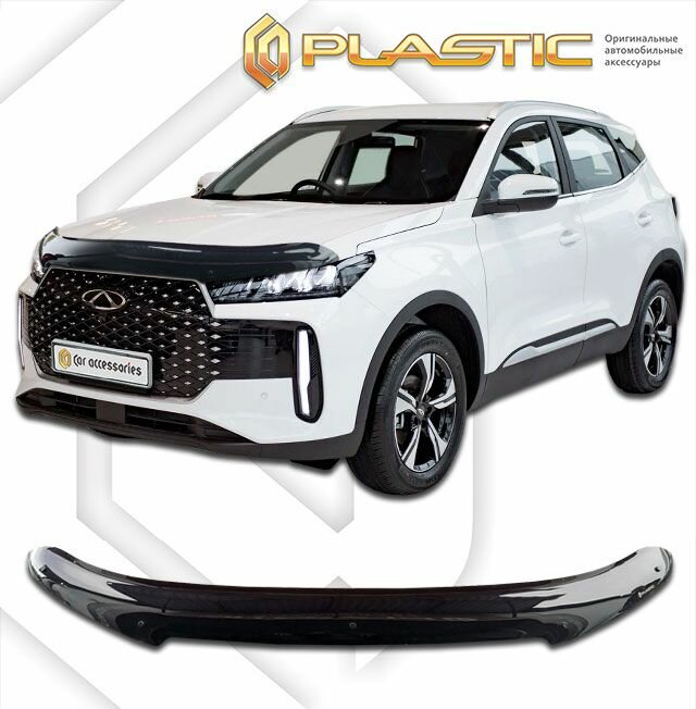 Дефлектор капота для Tenet T4 2025-н. в Черный глянцевый САпластик