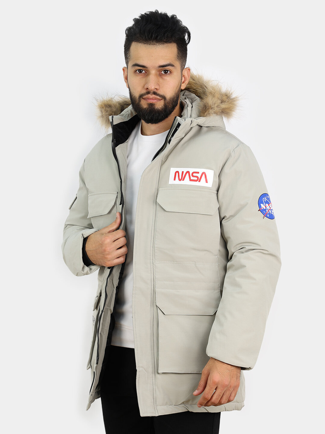 Куртка NASA, размер 54, красный, зеленый