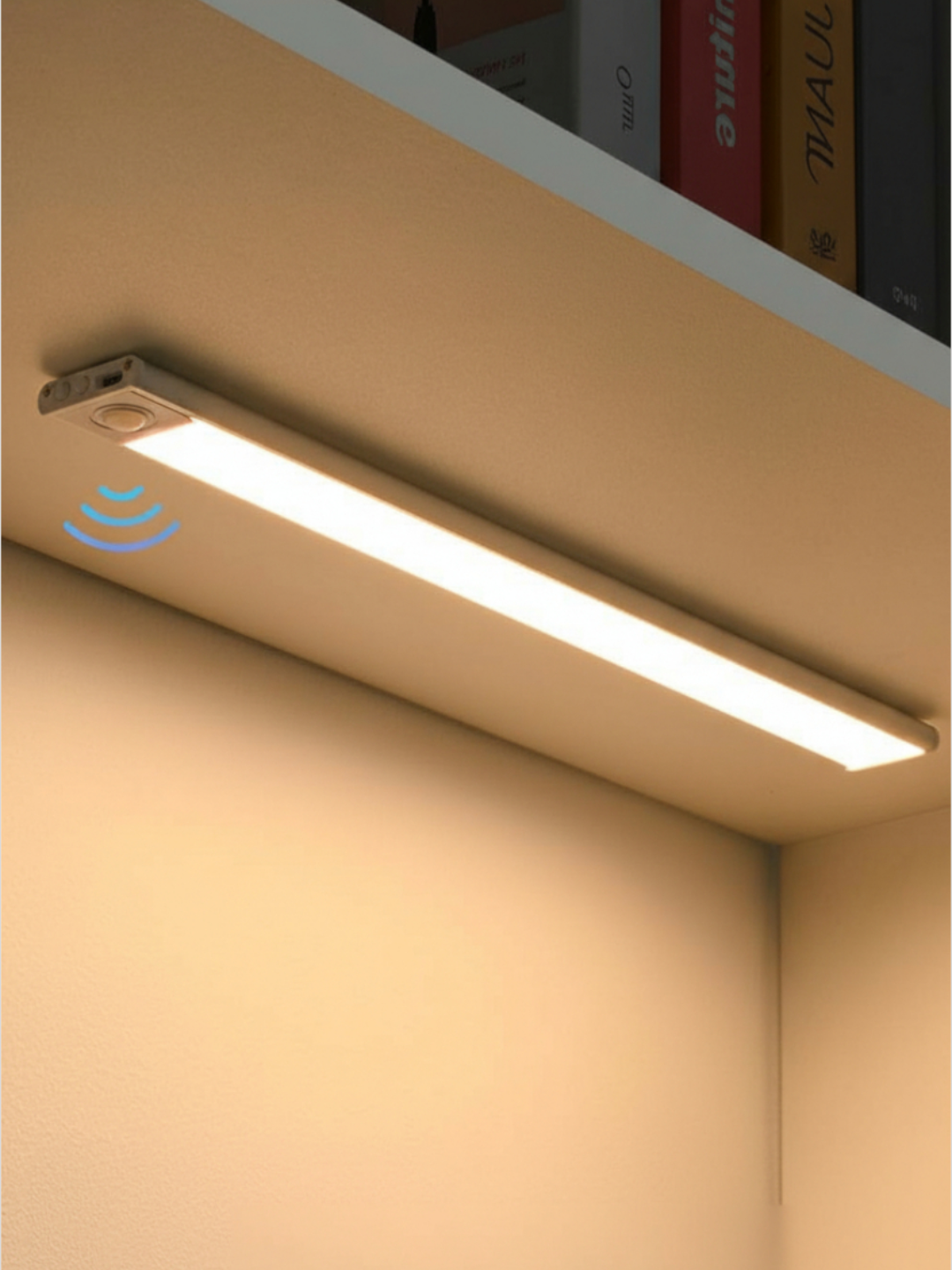 Алюминиевый умный LED-светильник с датчиком движения, магнитным креплением, зарядка Type-C. Цвет: белый - 20 см.