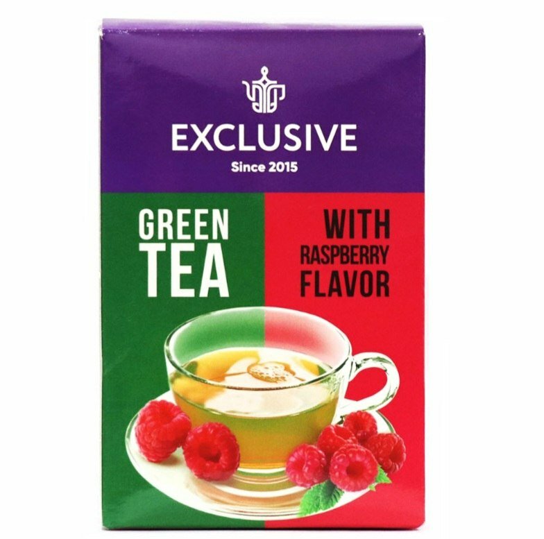 Эксклюзивный зеленый чай со вкусом малины.