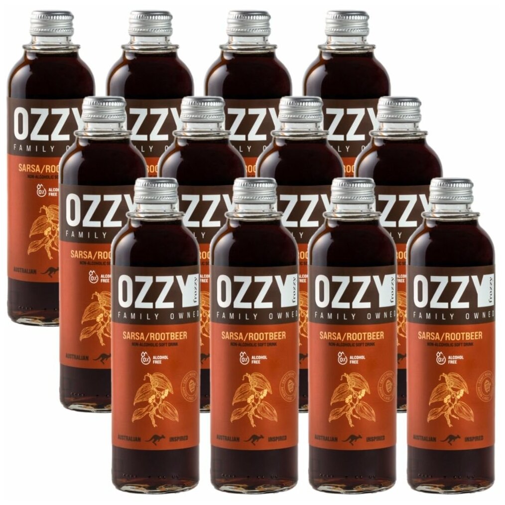 Газированный напиток Рутбир (root beer) OZZY, стекло 330 мл. 12 шт. - фотография № 1