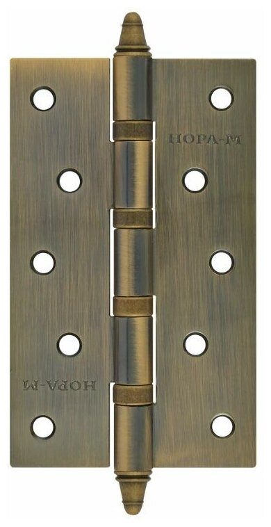 Петли дверные 2 шт. Нора-М 5"-4ВВ универсальные (125х75х2,5) - Старая бронза