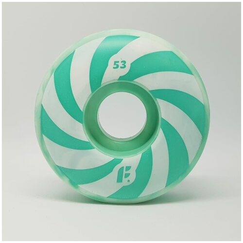 Колеса для скейтборда Footwork swirl mint, размер 54 мм, жесткость 99a, форма classic